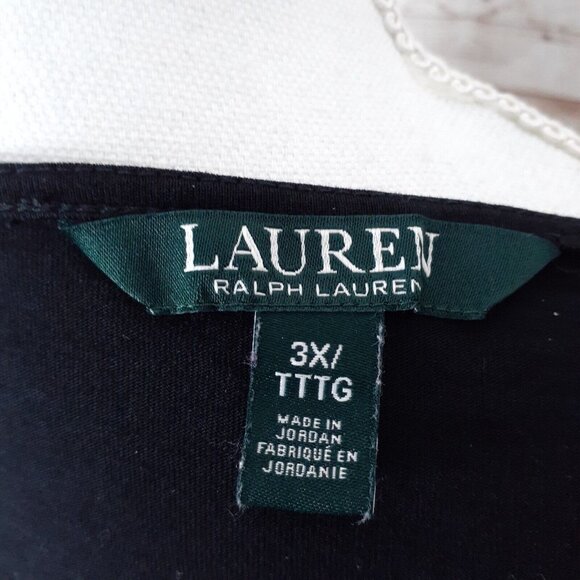 Ralph Lauren Womens Top 3X Black 490A - Picture 4 of 6